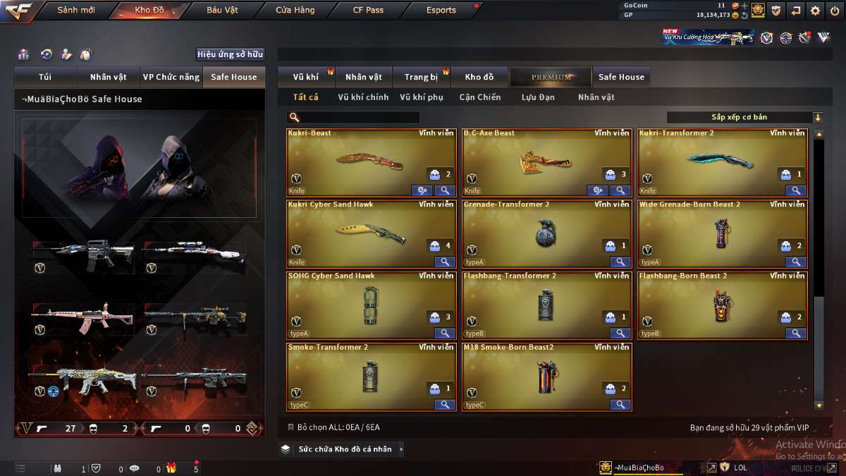 shop acc cf uy tin gia re